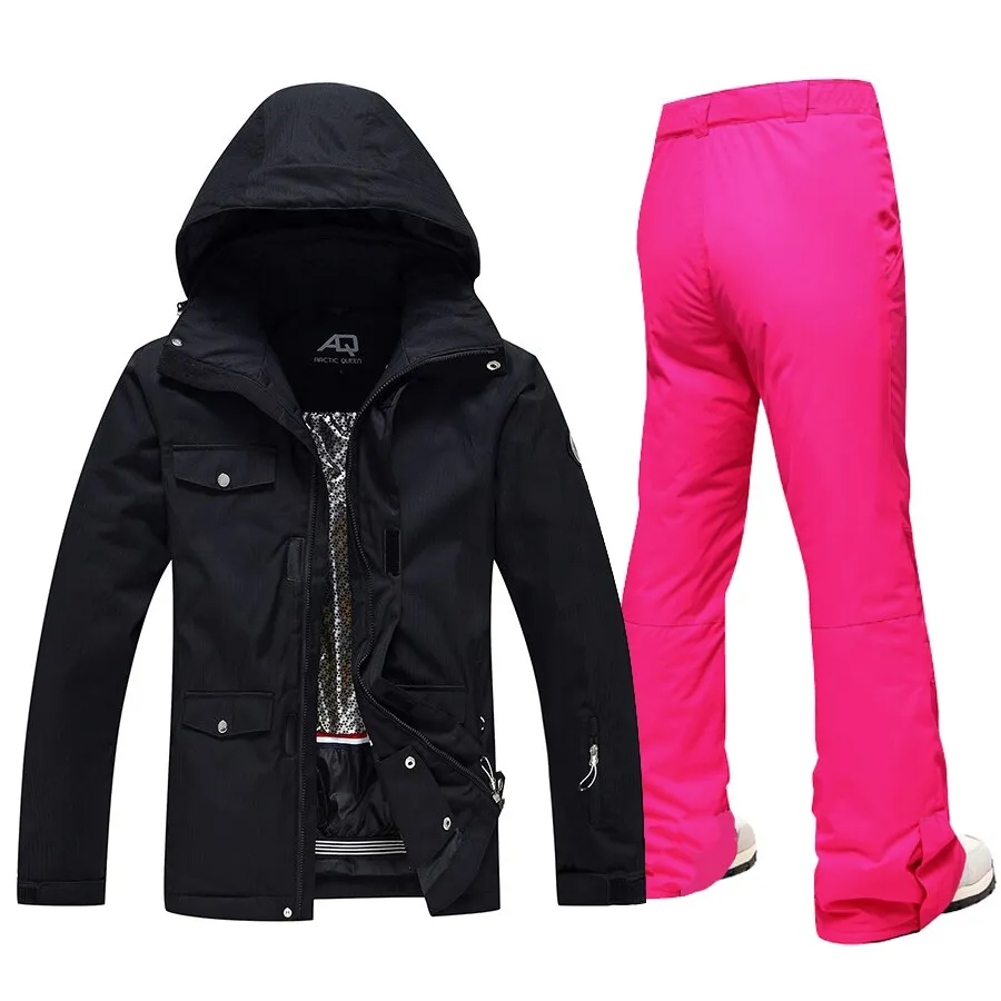 -30 Degree Ski Suit for Women  Warm Waterproof Jackets and Pants Ski set for Women