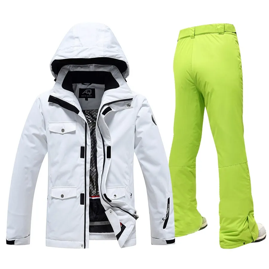 -30 Degree Ski Suit for Women  Warm Waterproof Jackets and Pants Ski set for Women