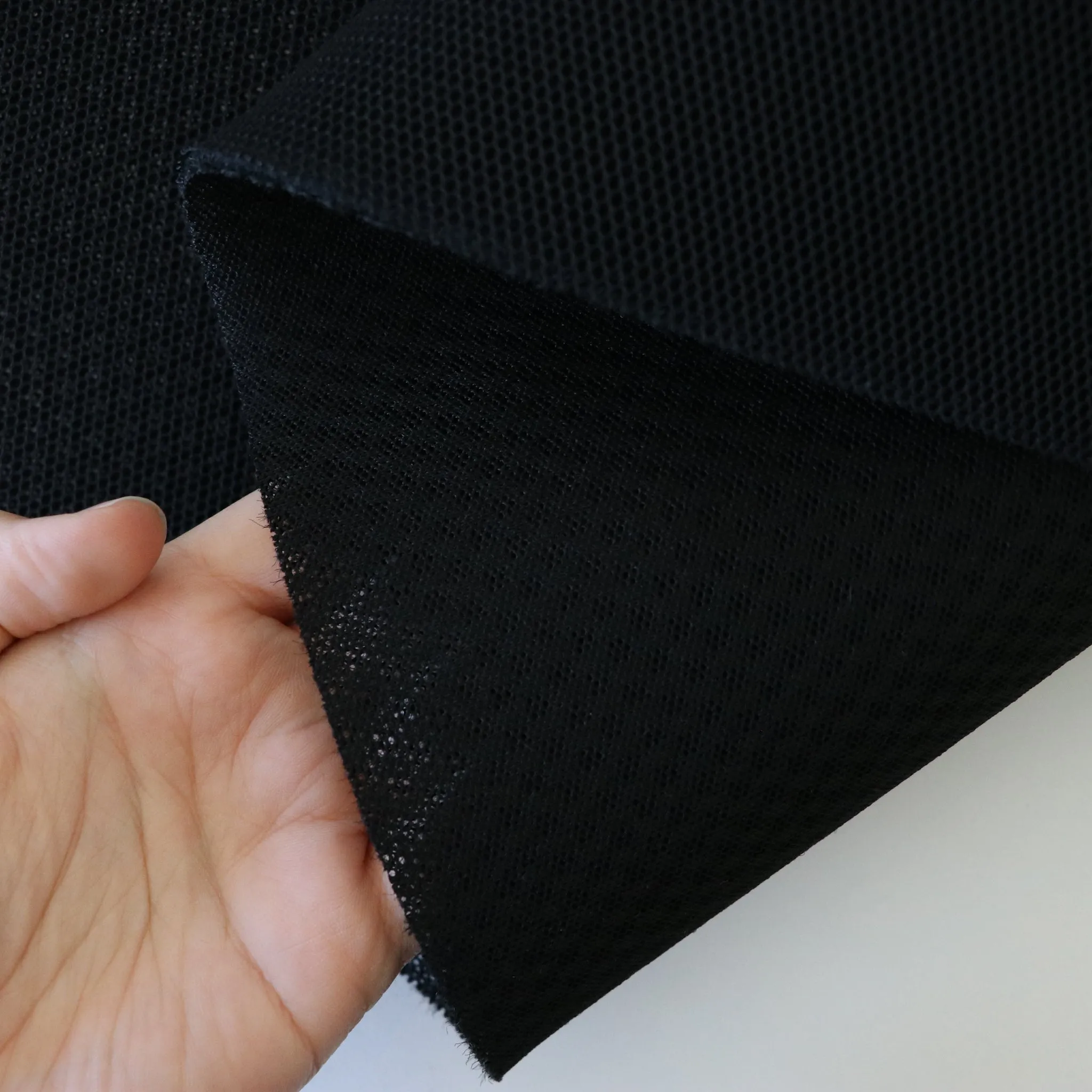 1/2 Yard Cut: Black Air Mesh