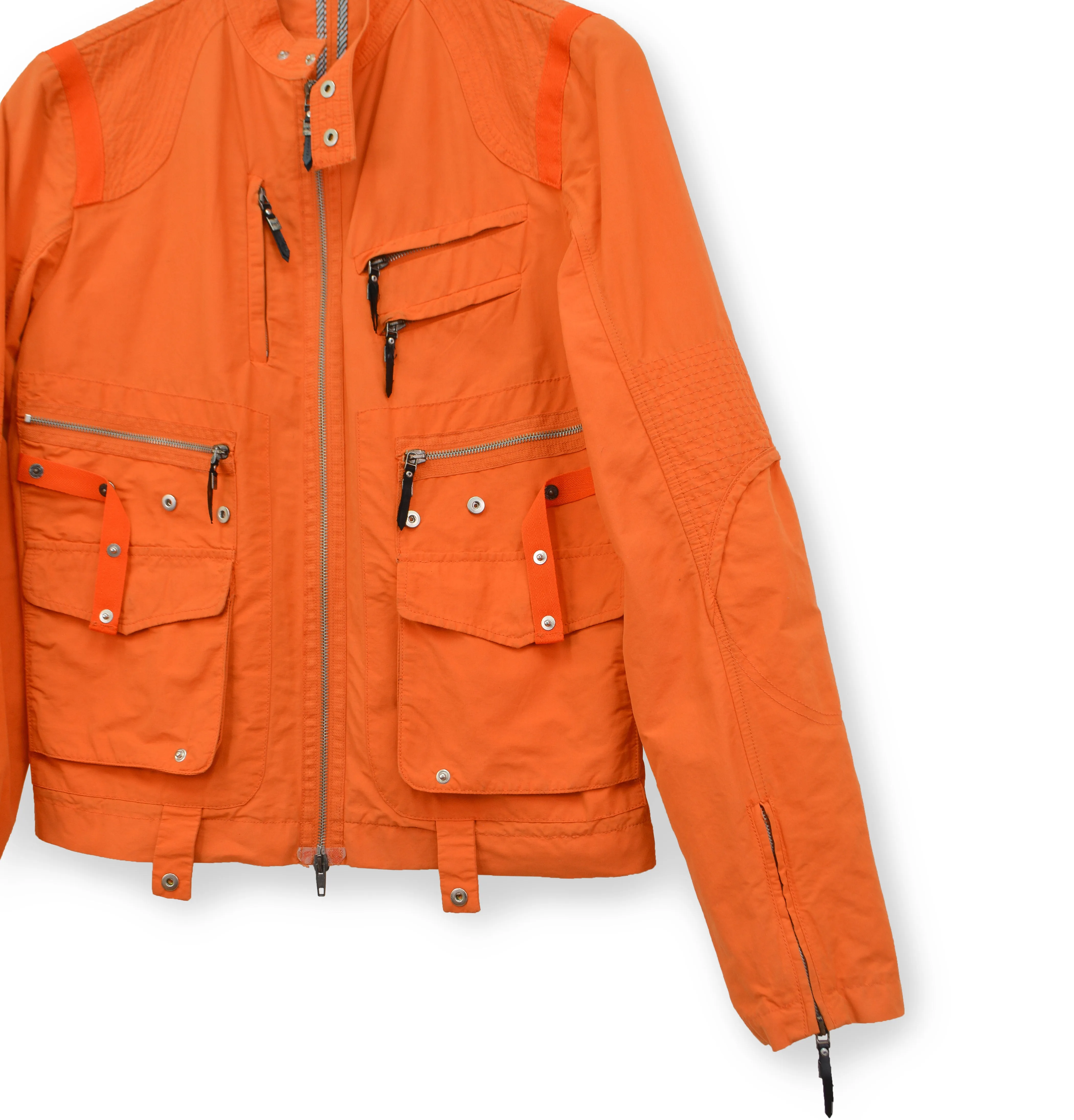 2006 Biker Blouson with Asymmetric Pockets in Compact Cotton