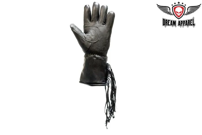 All Leather Motorcycle Gauntlet Glove