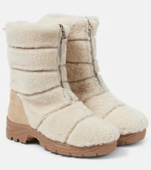 Alta badia 6 ankle boots in Bogner sheepskin, beige