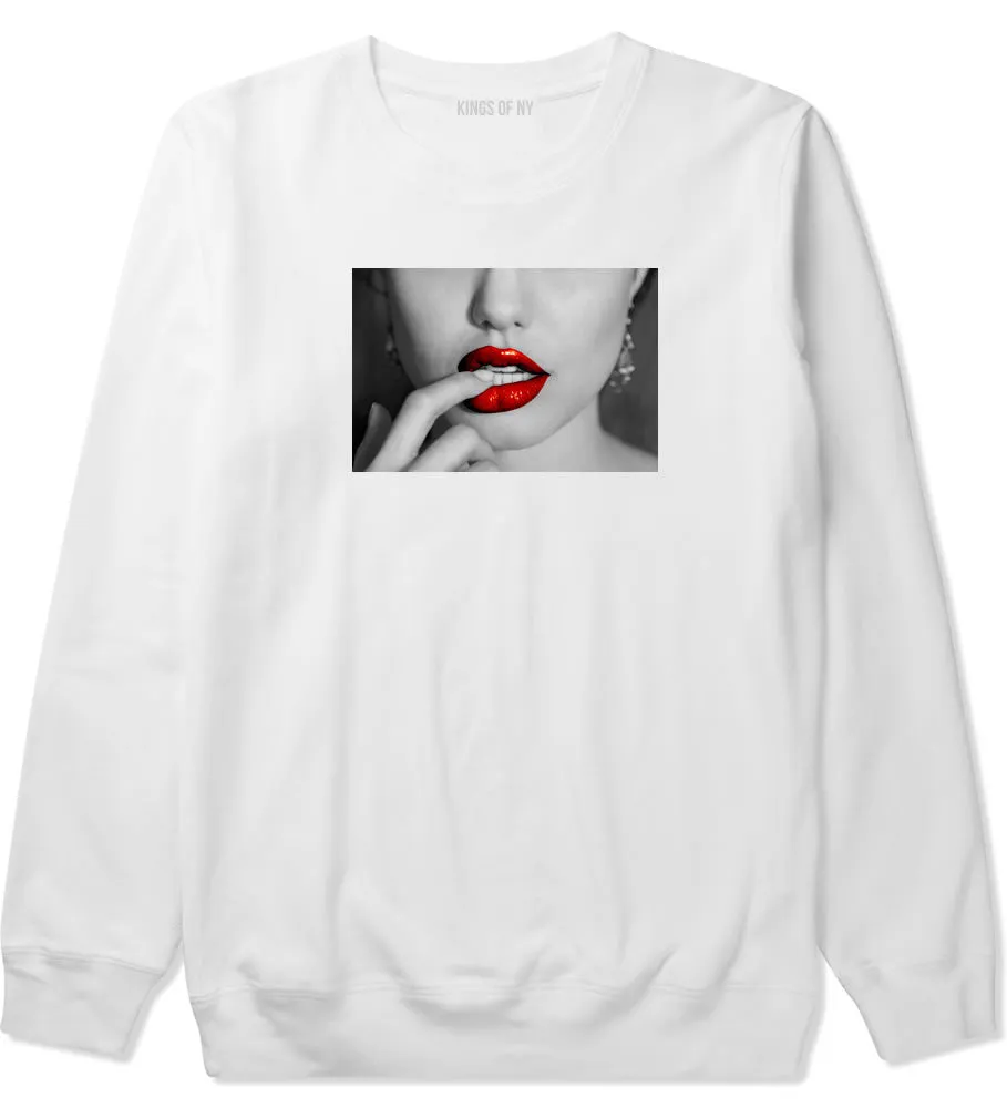 Angelina Red Lips Sexy Crewneck Sweatshirt