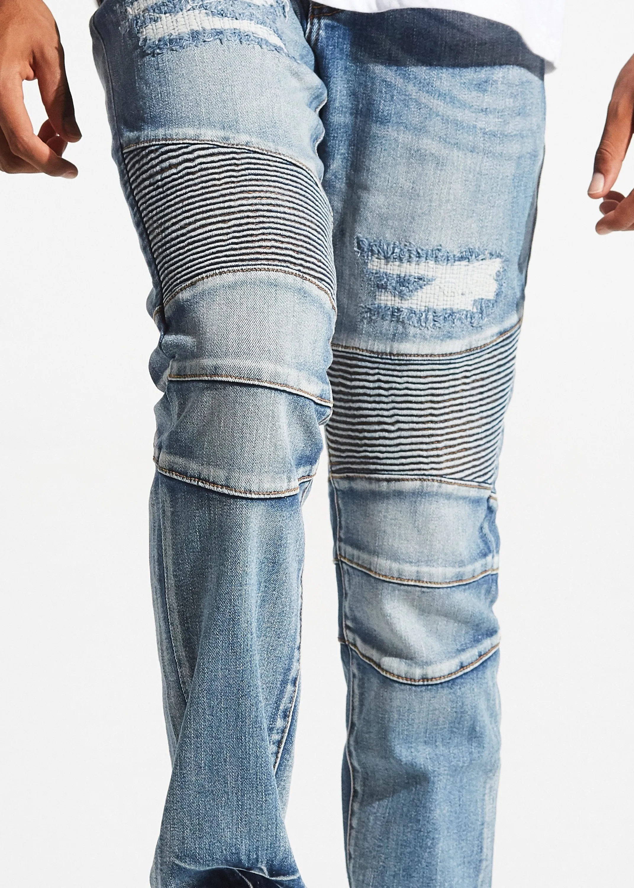 Apollo Biker Denim (Blue Rip Repair)