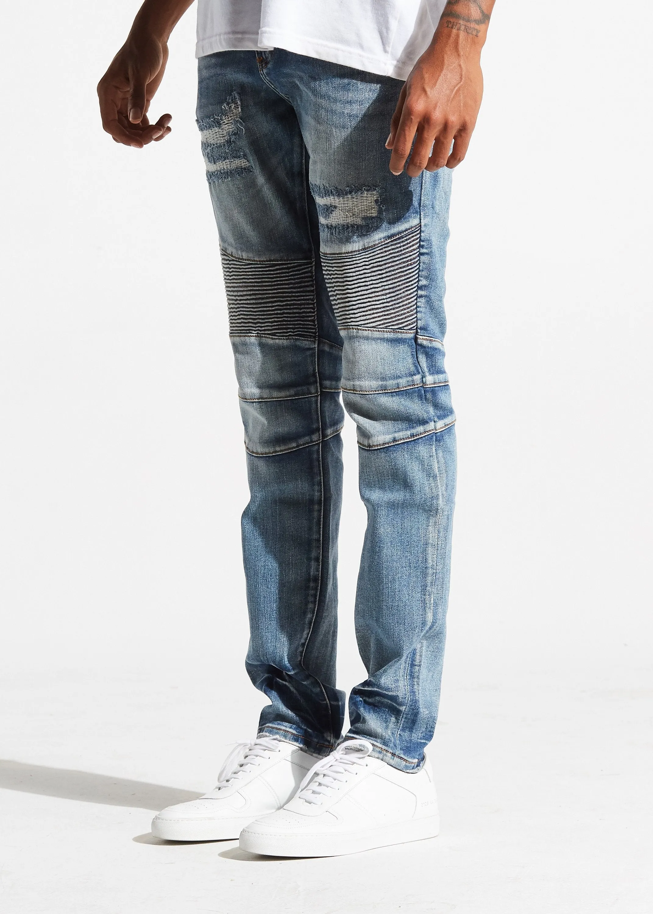 Apollo Biker Denim (Blue Rip Repair)