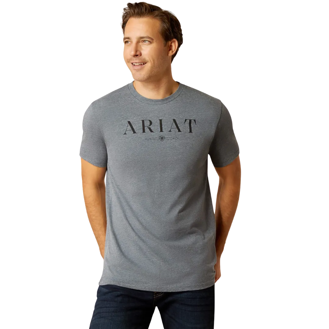 Ariat Men's B&m  Logo Athletic Heather T Shirt