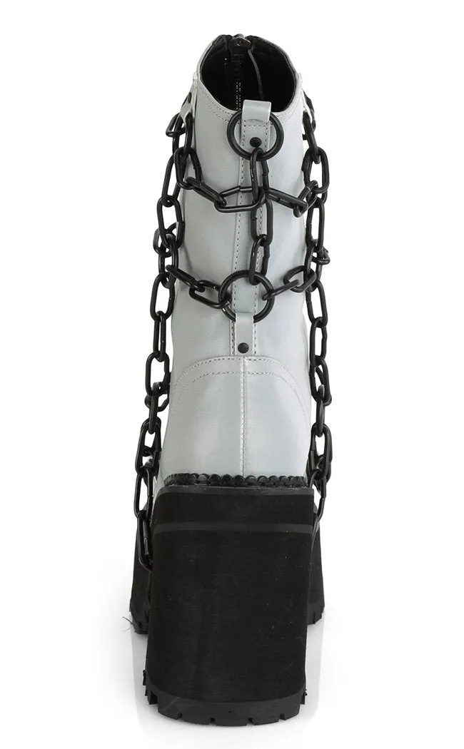 ASSAULT-66 Grey Reflective Chain Boots