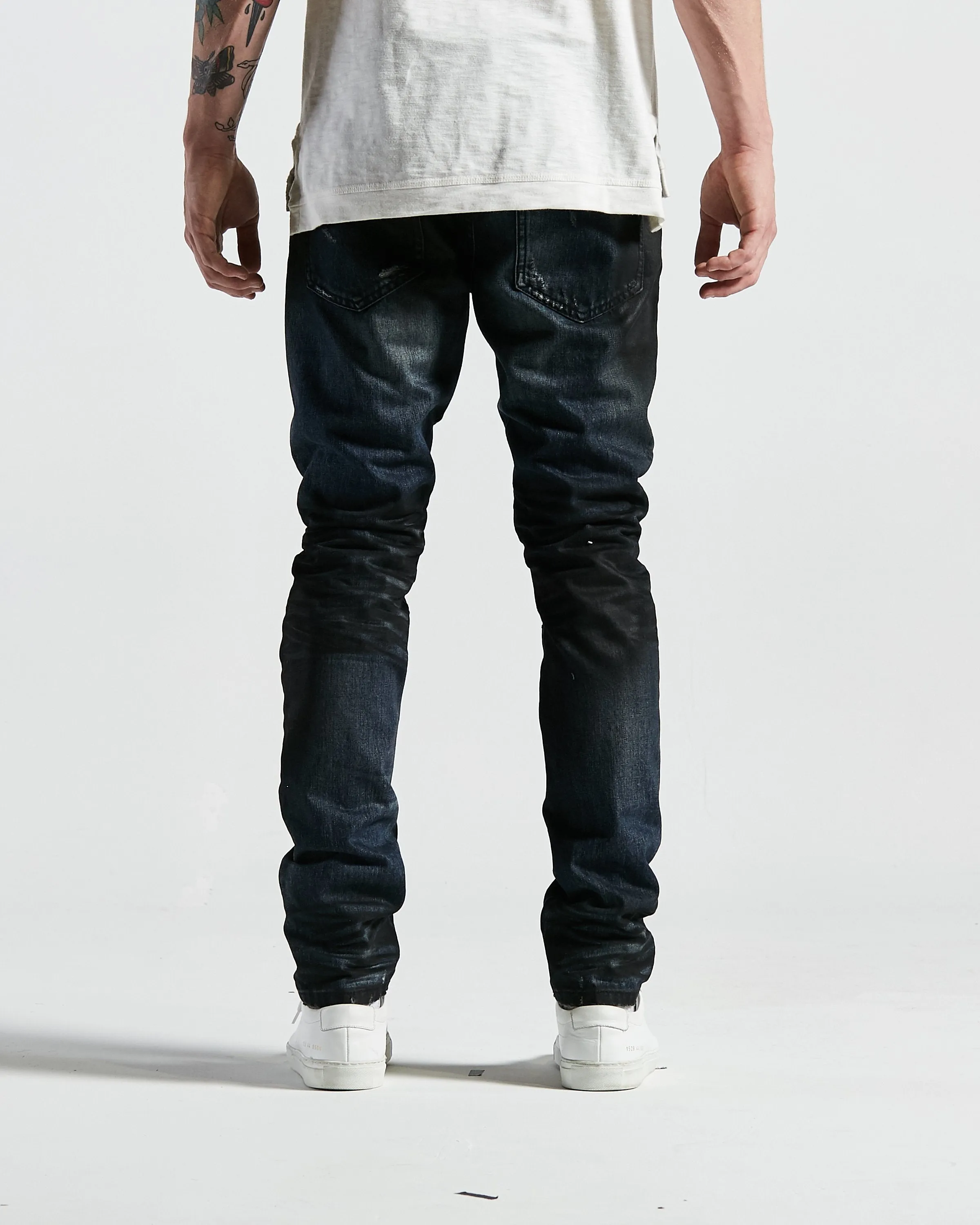 Bad Biker Denim in Deep Indigo Wash