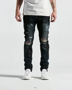 Bad Biker Denim in Deep Indigo Wash