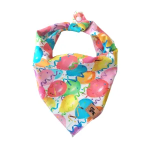 Balloons & Streamers Tie-on Dog Bandana