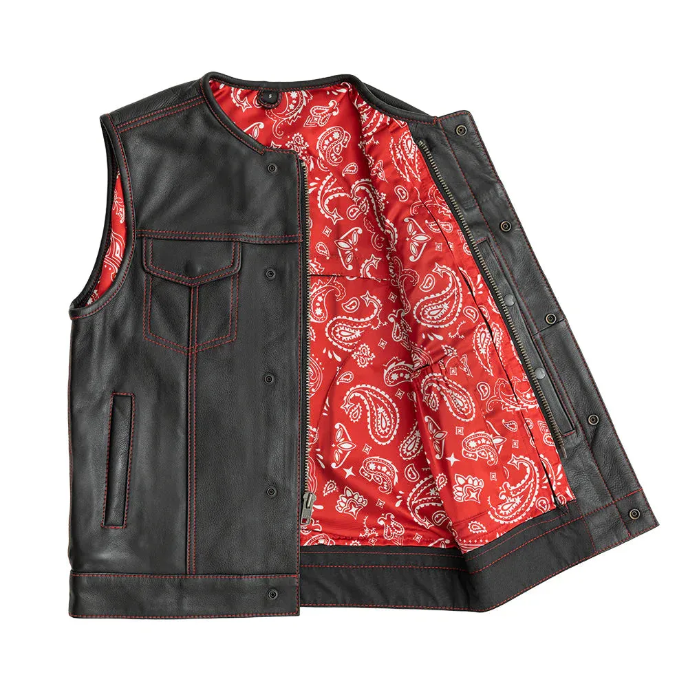 Bandit Men's Leather Motorcycle Vest - Two Colors Available