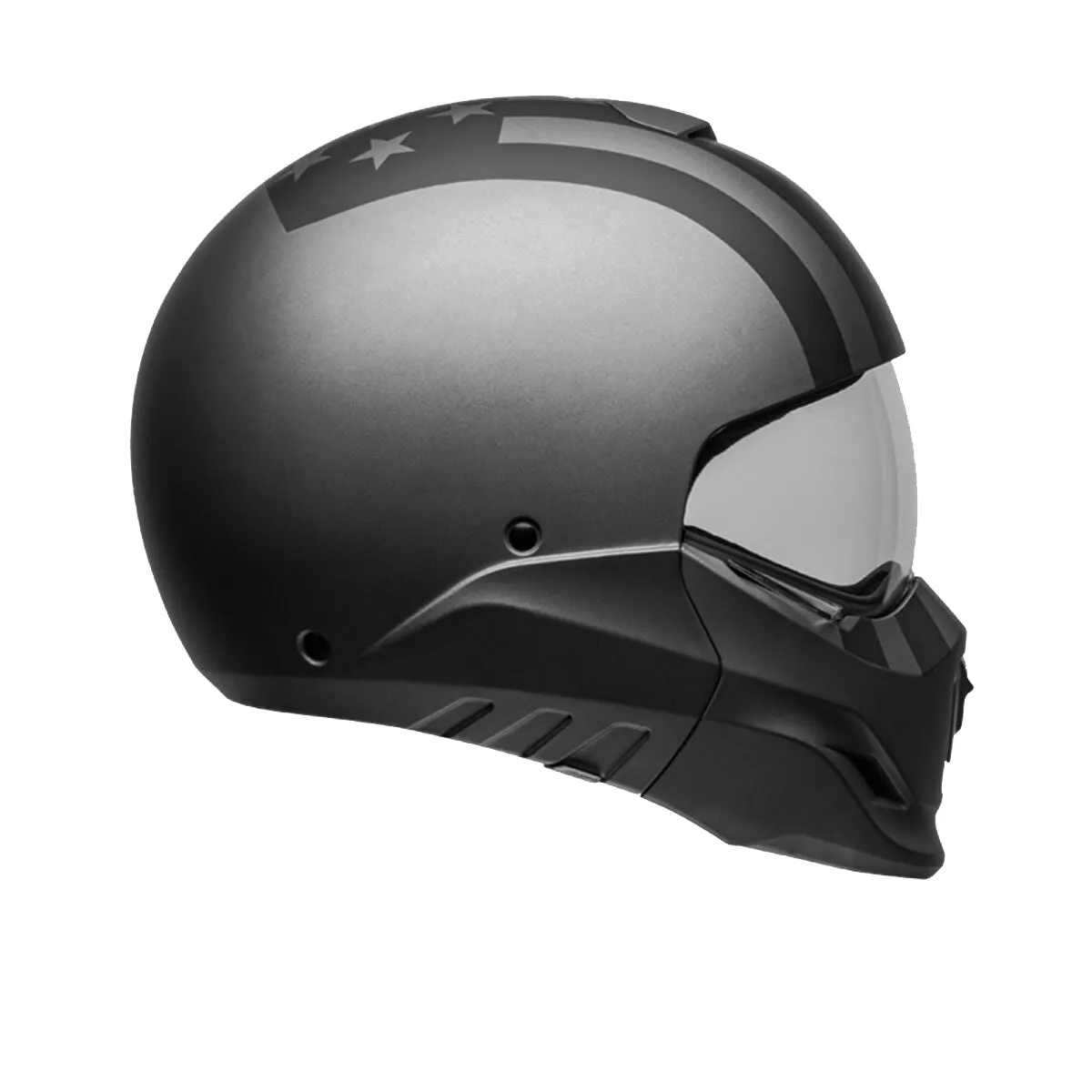 Bell Broozer ‘Full Face. Open Face. In Your Face’ 2 in 1 Motorcycle Free Ride Matte Gray and Black Helmet