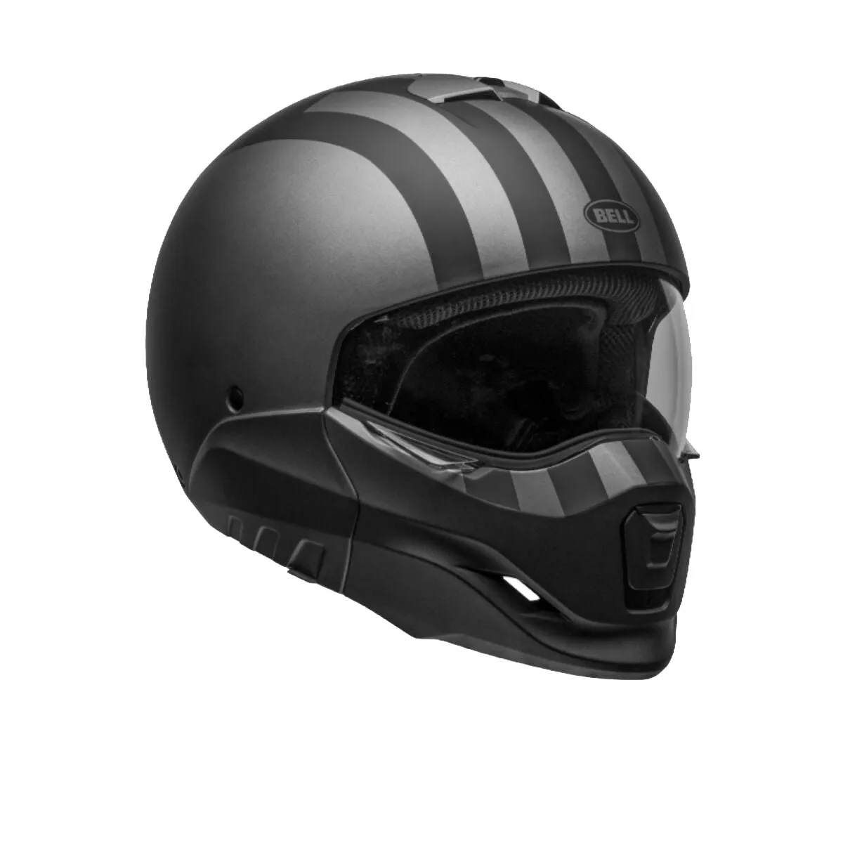 Bell Broozer ‘Full Face. Open Face. In Your Face’ 2 in 1 Motorcycle Free Ride Matte Gray and Black Helmet