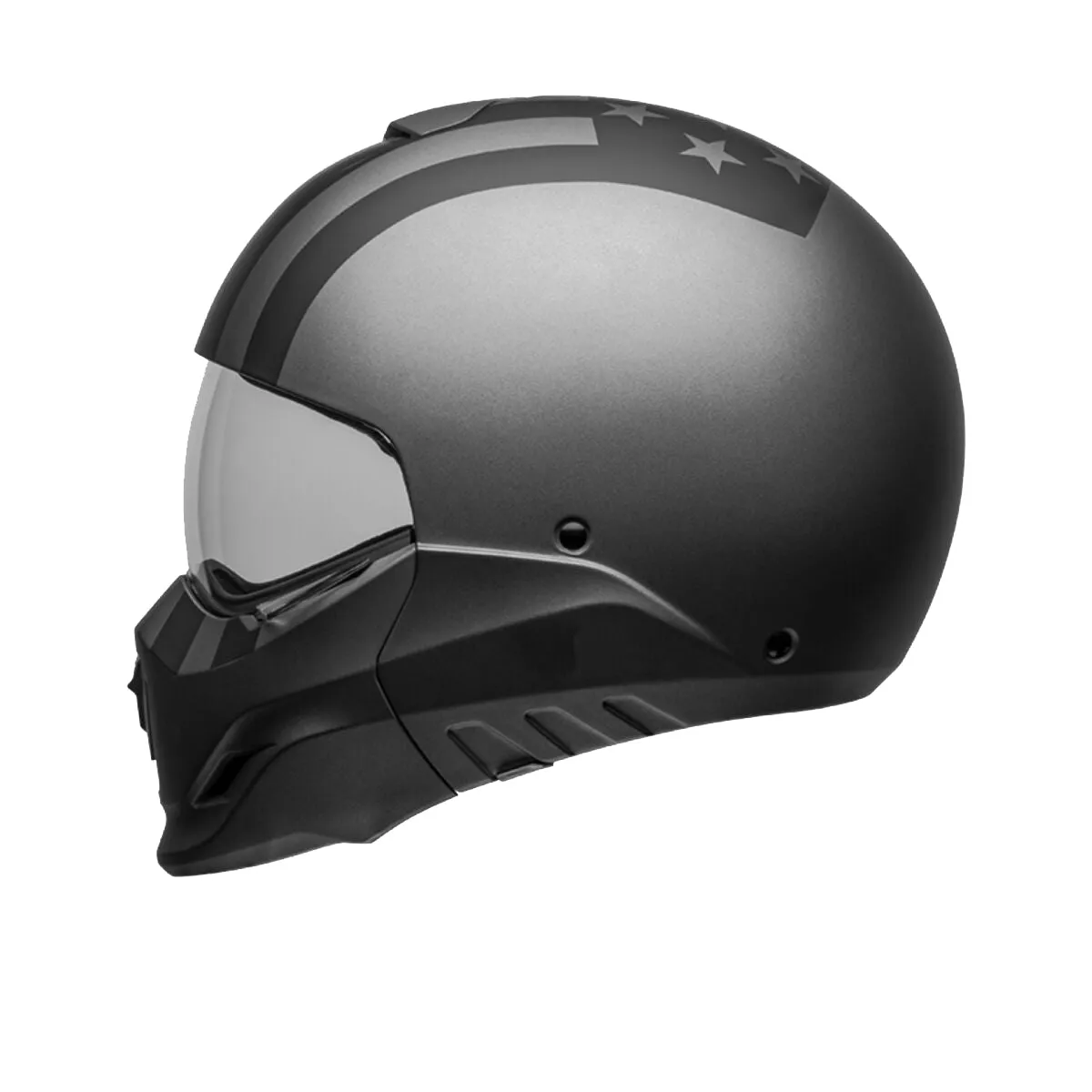 Bell Broozer ‘Full Face. Open Face. In Your Face’ 2 in 1 Motorcycle Free Ride Matte Gray and Black Helmet