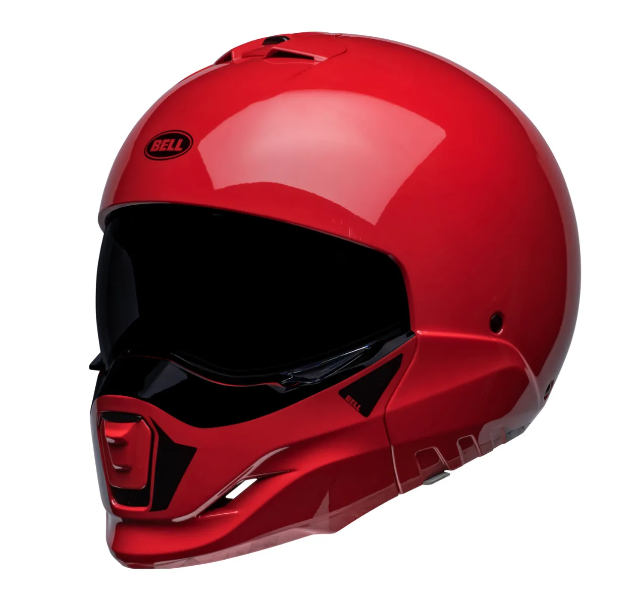 Bell Broozer Helmet Full / Open Face Duplet Red Cruiser Helmet