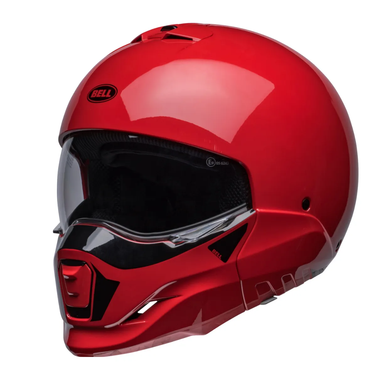 Bell Broozer Helmet Full / Open Face Duplet Red Cruiser Helmet