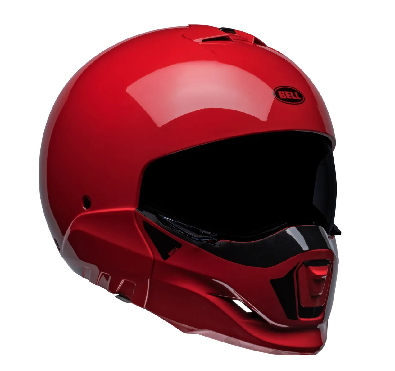 Bell Broozer Helmet Full / Open Face Duplet Red Cruiser Helmet