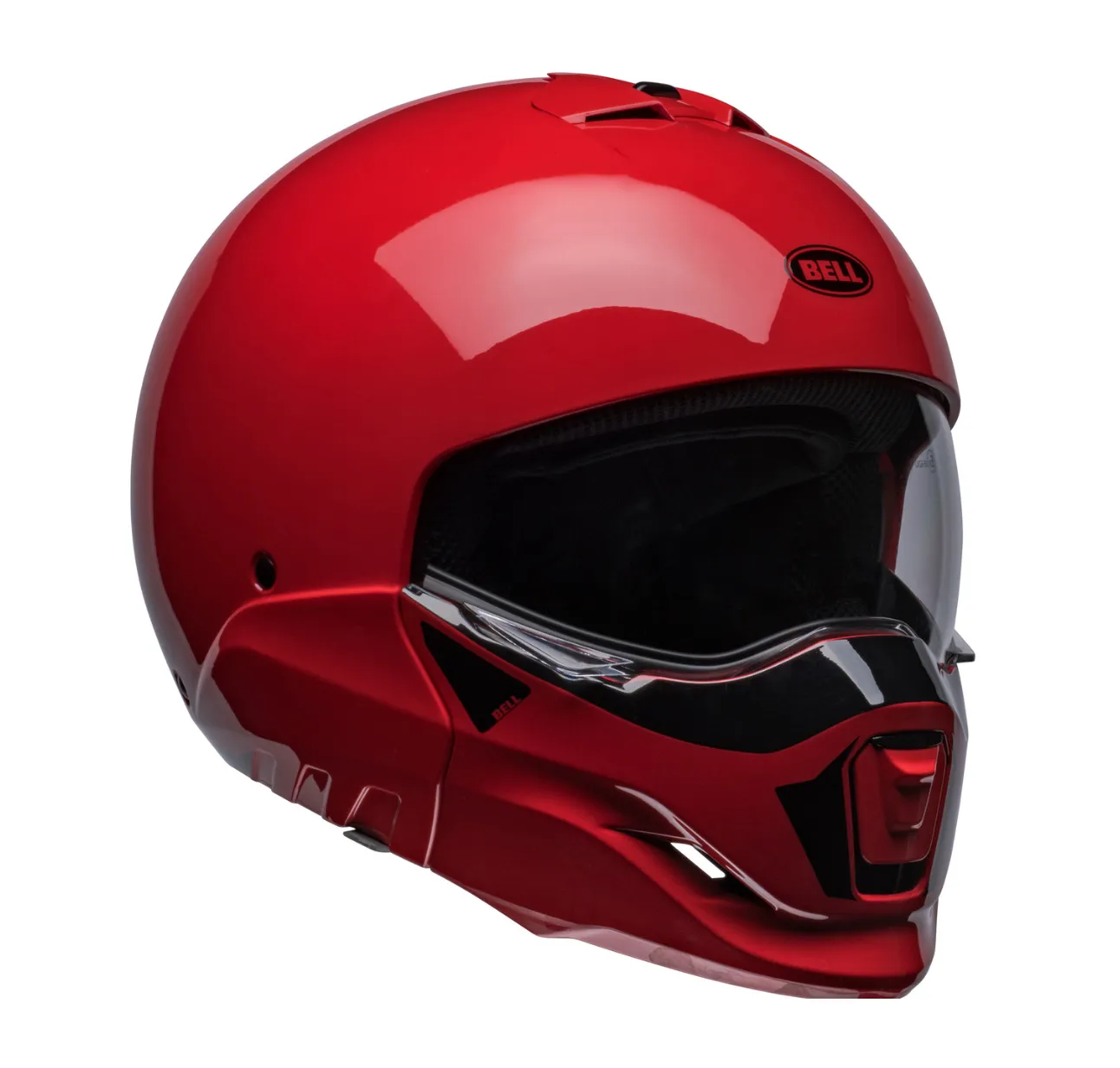 Bell Broozer Helmet Full / Open Face Duplet Red Cruiser Helmet