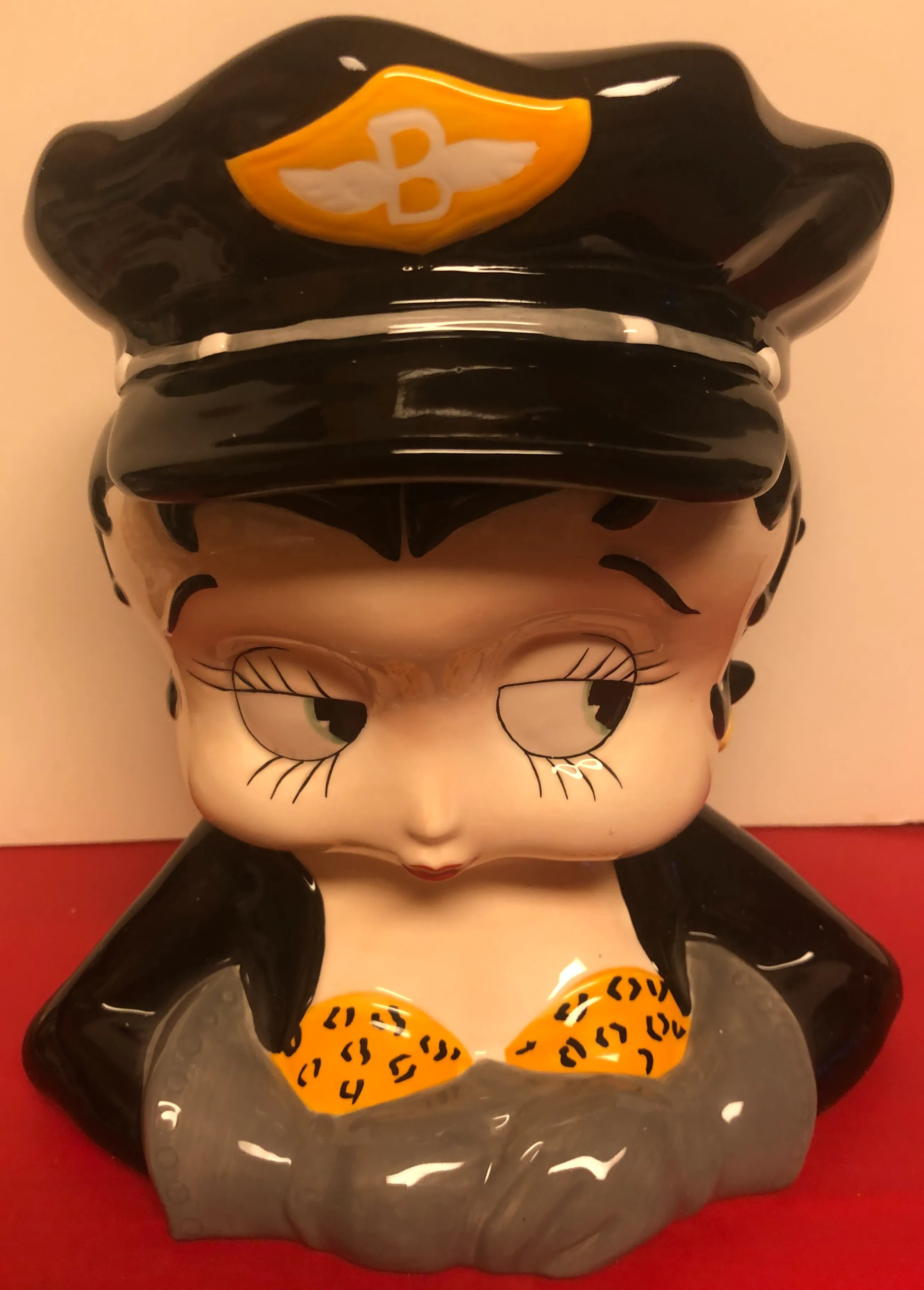 Betty Boop Full Bust Biker Cookie Jar  (Retired)