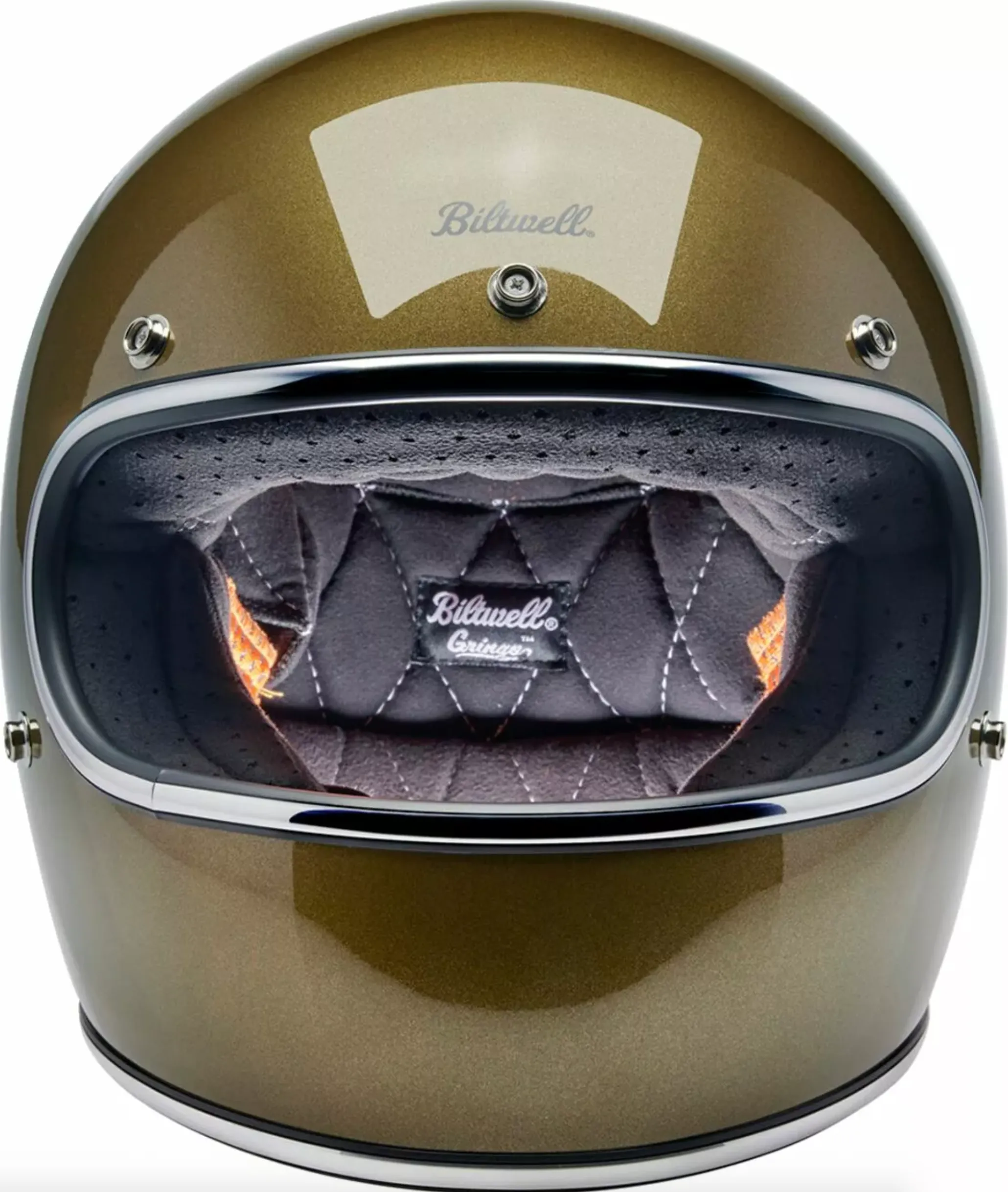 Biltwell Gringo 06 Gold Full Face Helmet   Freebie Bundle