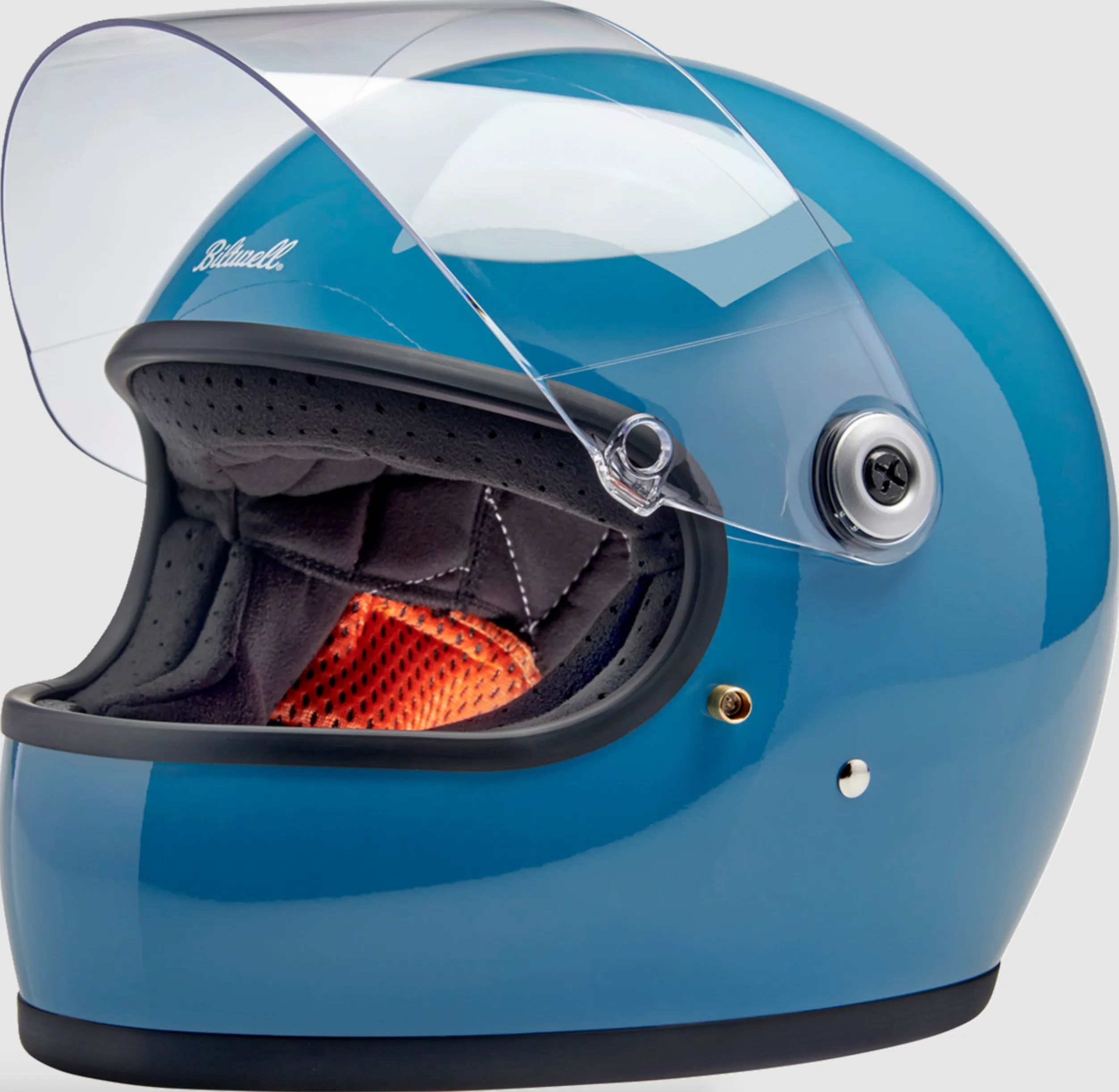 Biltwell Gringo S 06 Blue Full Face Helmet   Freebie Bundle