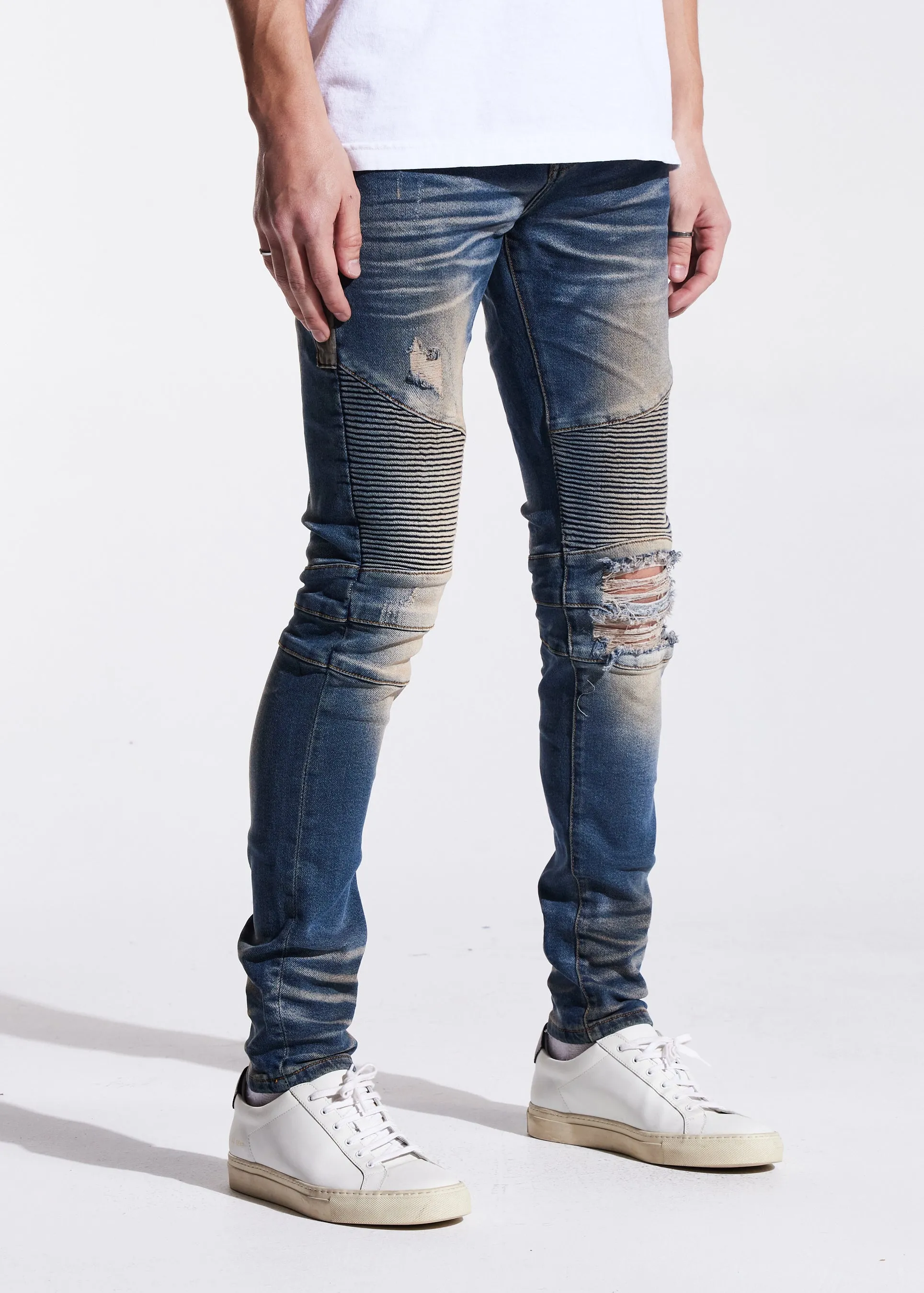 Bower Biker Denim (Indigo Cheetah)