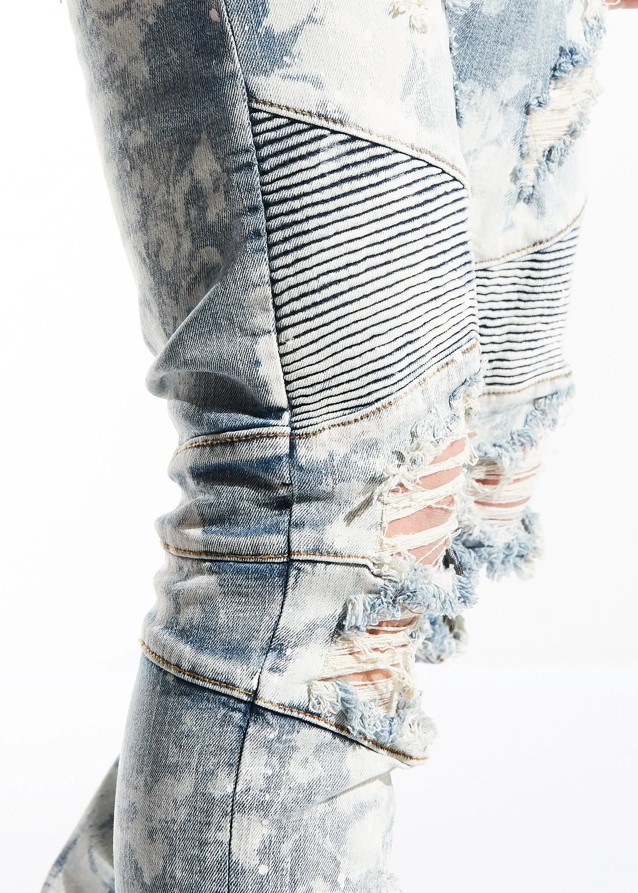 Braxton Biker Denim (Bleach Acid Wash)