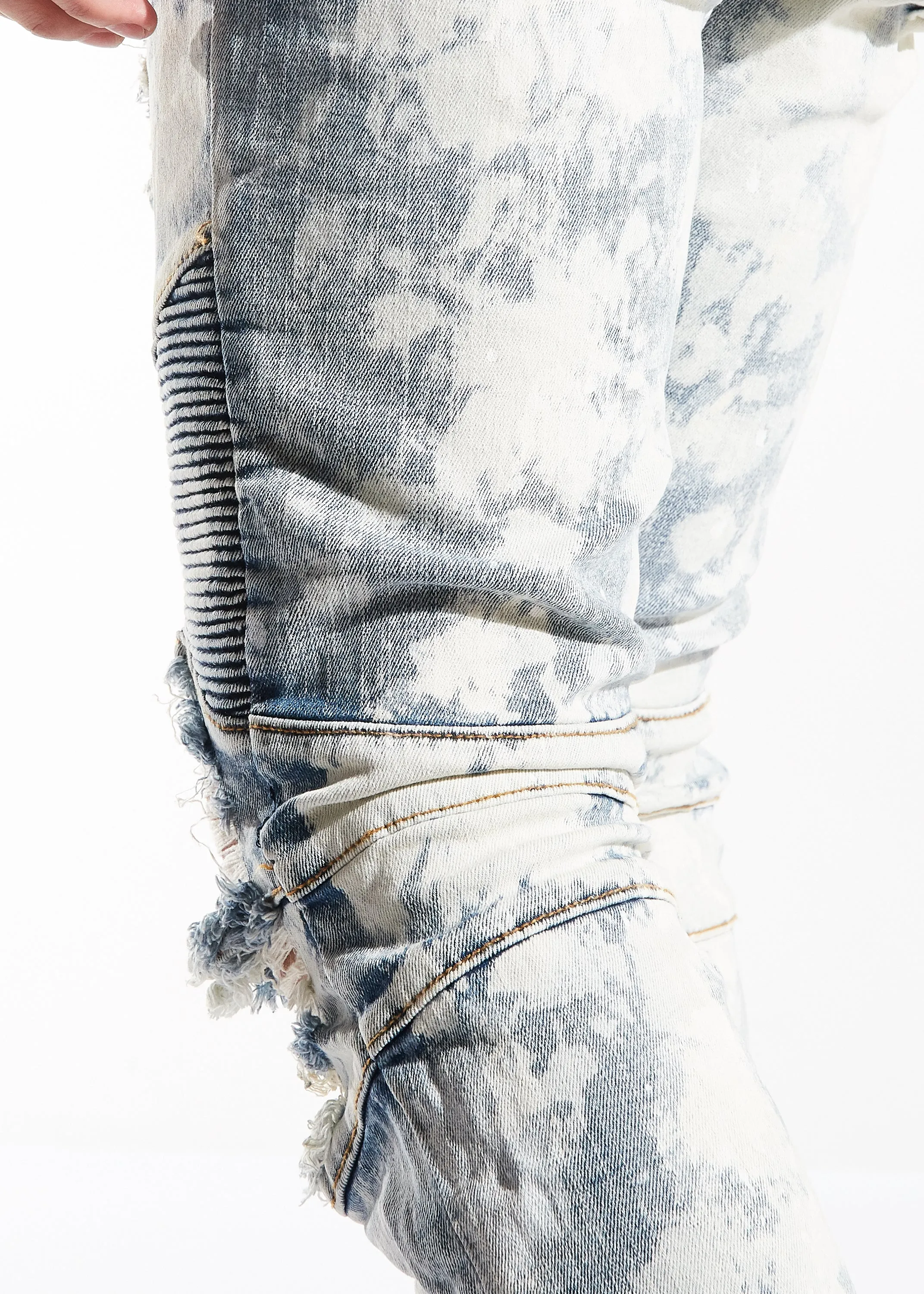 Braxton Biker Denim (Bleach Acid Wash)