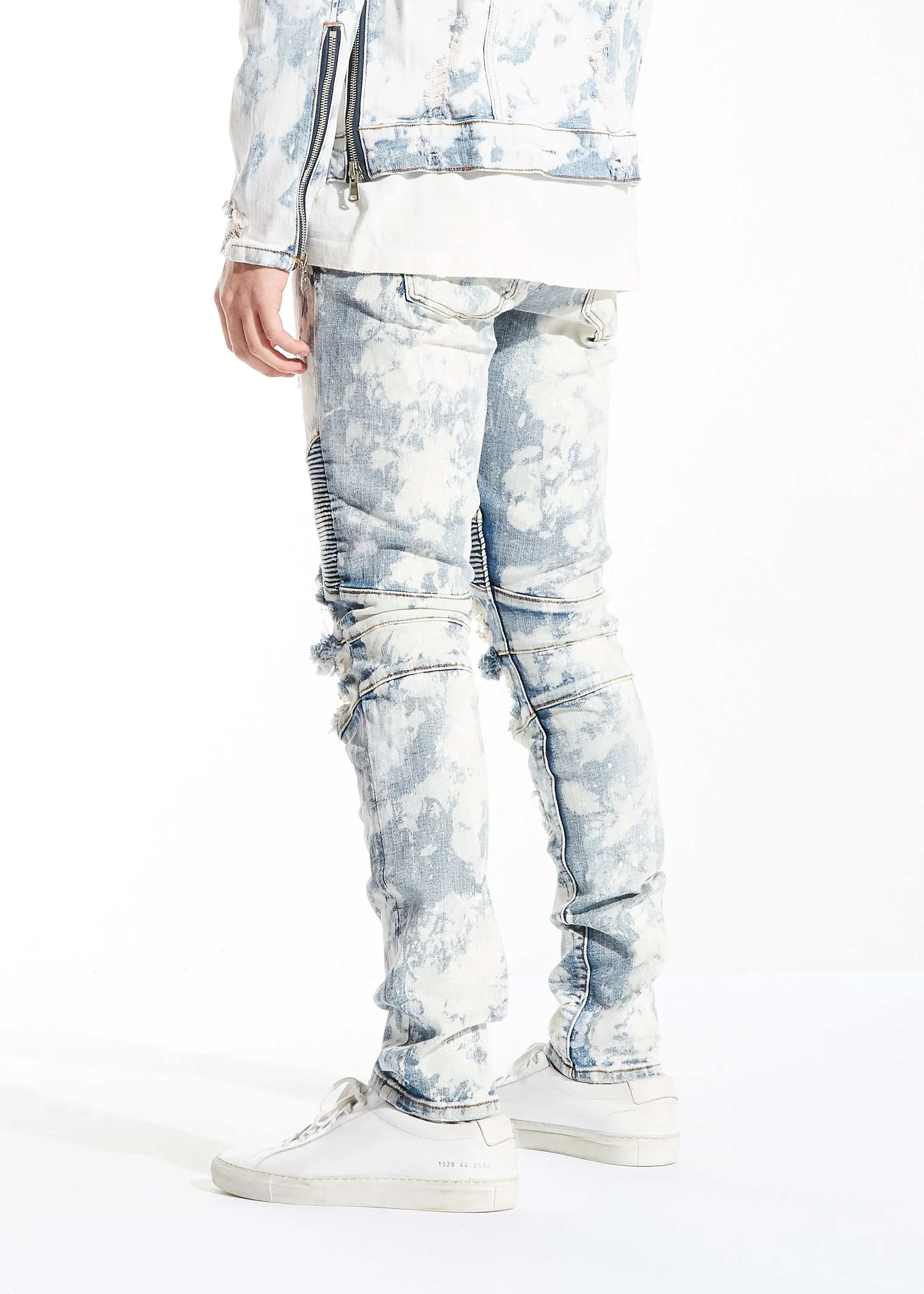 Braxton Biker Denim (Bleach Acid Wash)