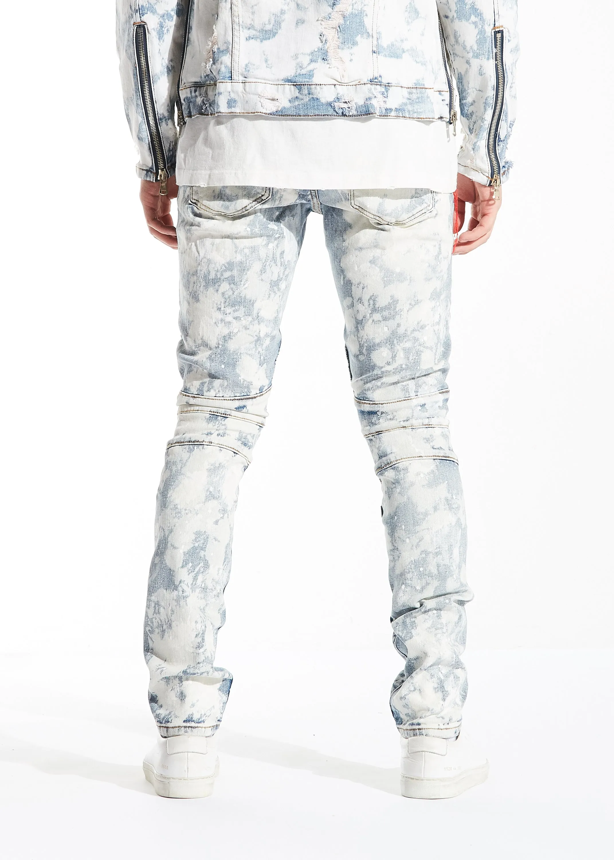 Braxton Biker Denim (Bleach Acid Wash)