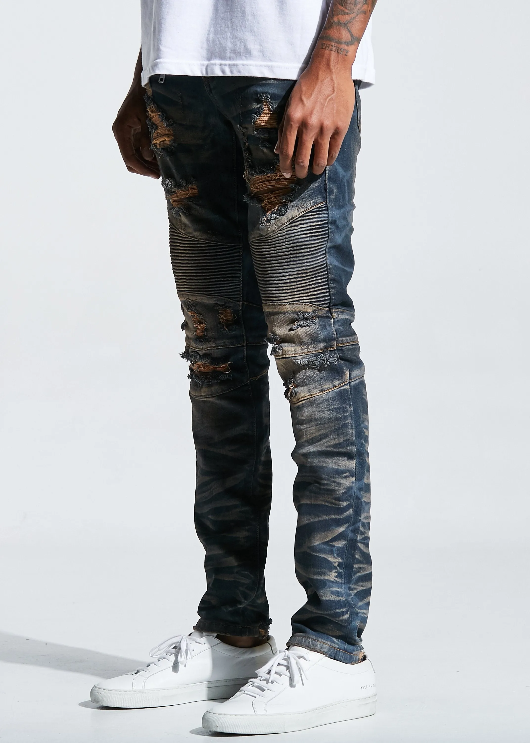 Braxton Biker Denim (Indigo Vintage)