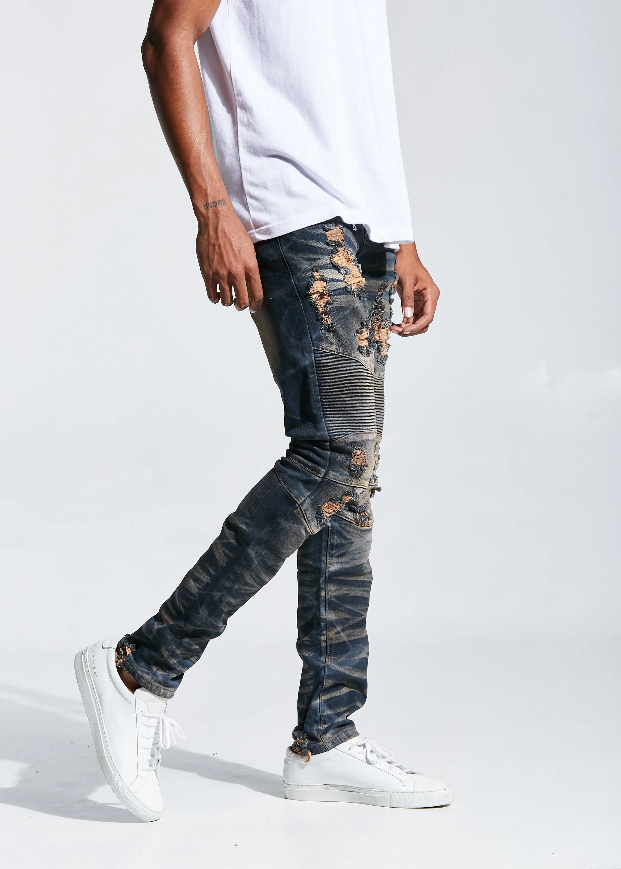 Braxton Biker Denim (Indigo Vintage)