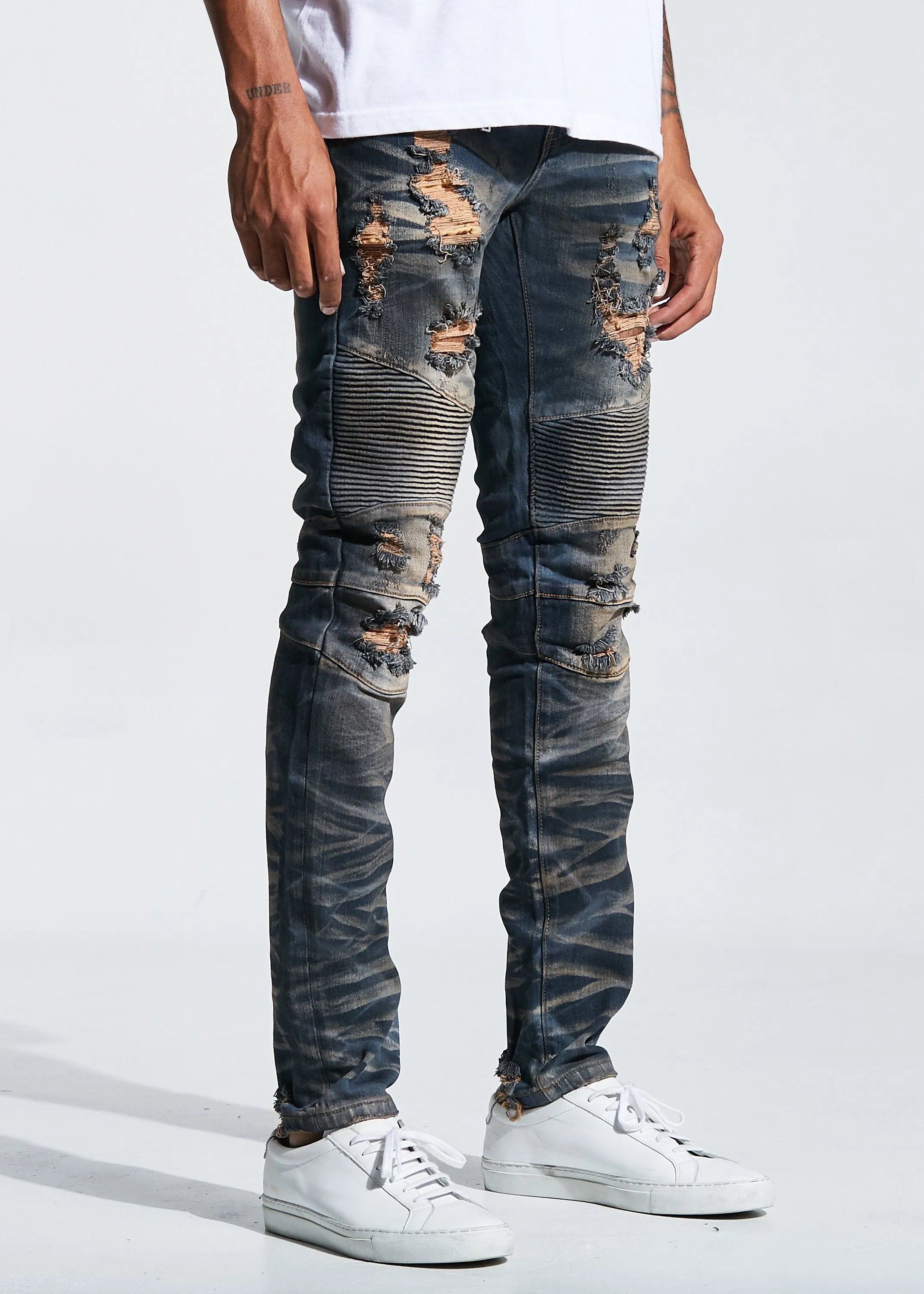 Braxton Biker Denim (Indigo Vintage)