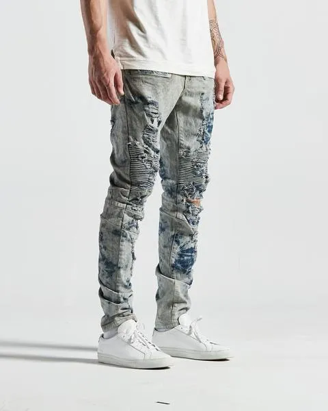 Brez Biker Denim in Vintage Wash