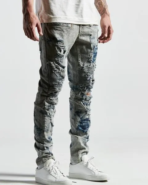 Brez Biker Denim in Vintage Wash