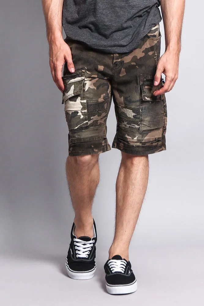 Camo Cargo Biker Shorts