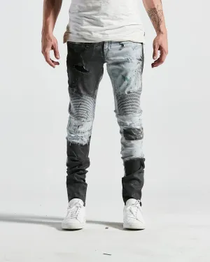 Colombo Biker Denim (Black White Paint)