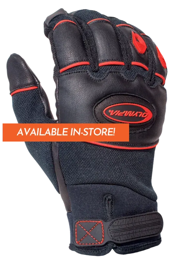 Cool Hand Black Red Textile Motorcycle Gloves | Olympia Sports