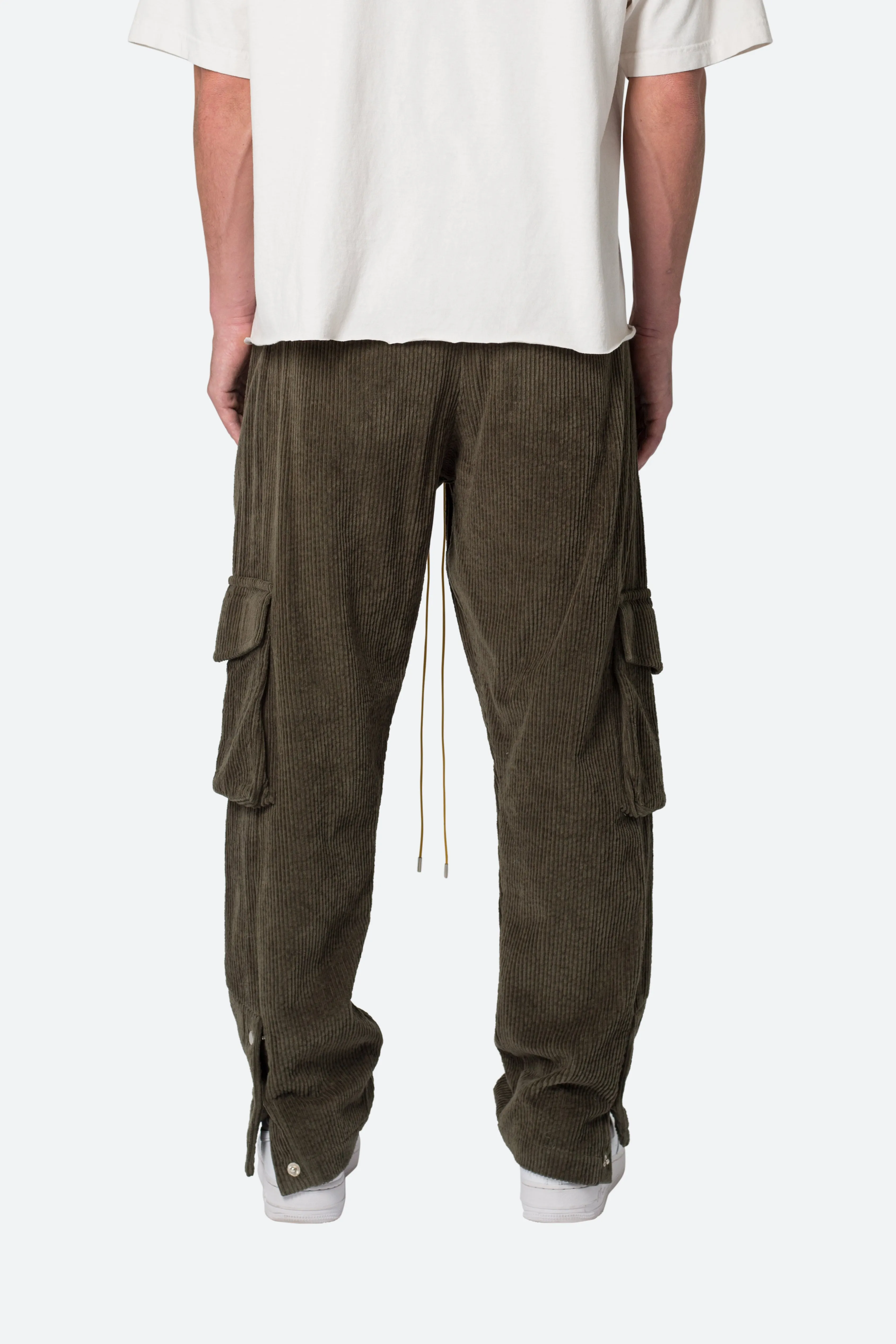 Corduroy Snap II Cargo Pants - Olive