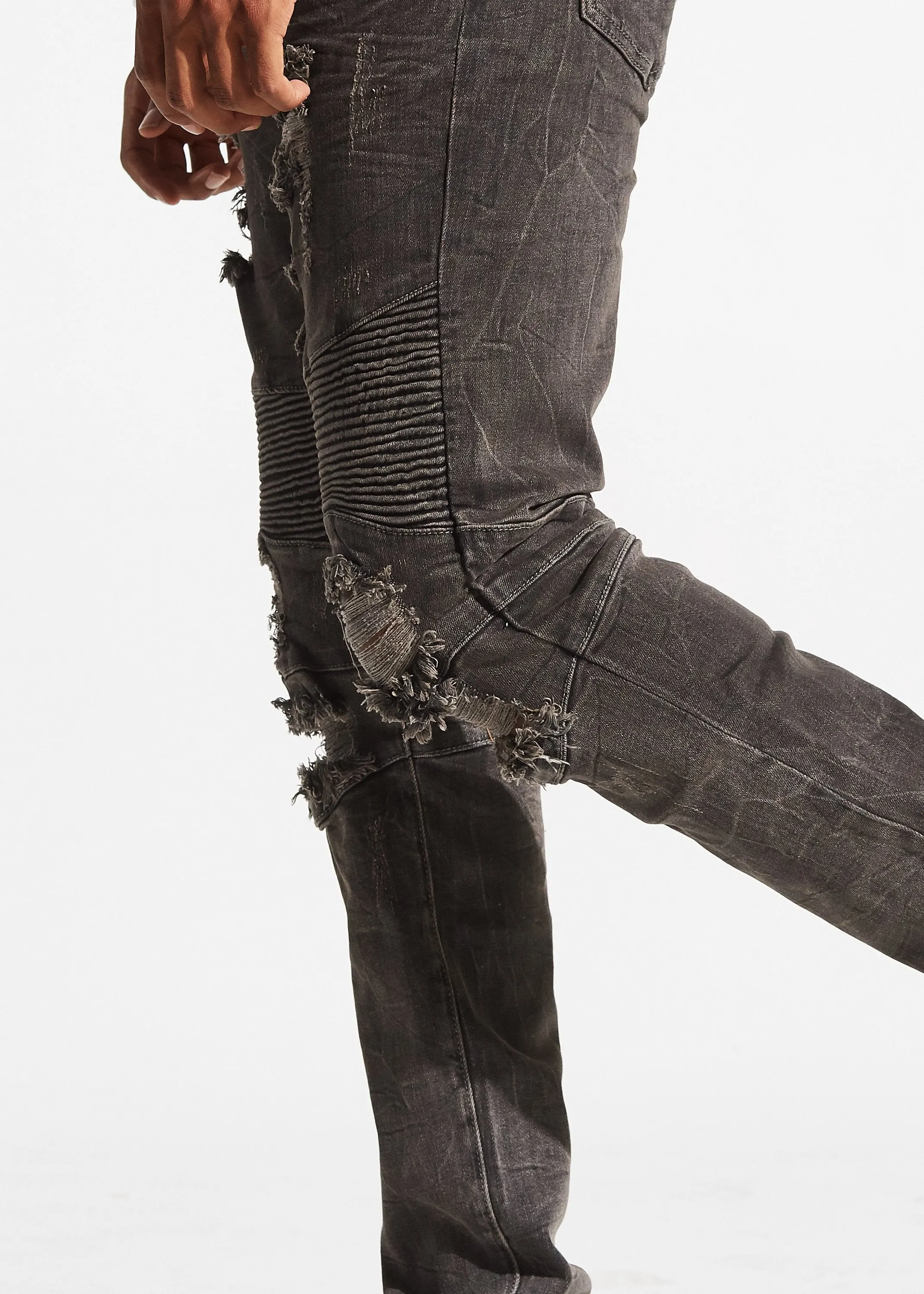 Cosmos Biker Denim (Charcoal)