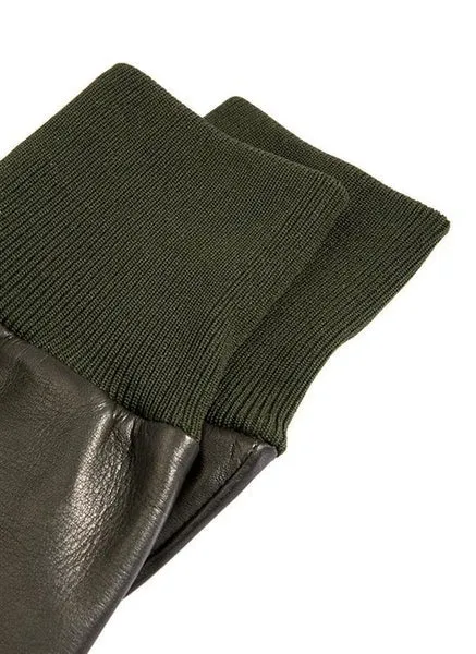 DENTS Royale Heritage Silk-Lined Leather Shooting Gloves - Mens - Olive