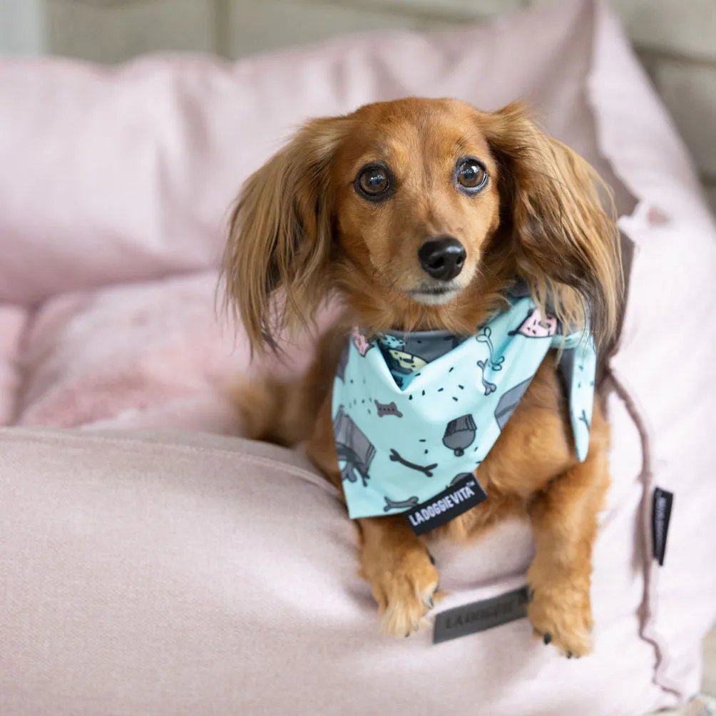 Dog Treats Reversible Charcoal & Mint Bandana