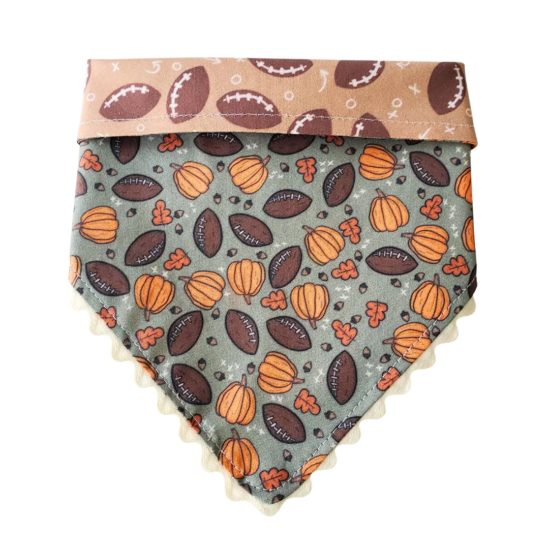 Fall Football - Reversible Dog Collar Bandana