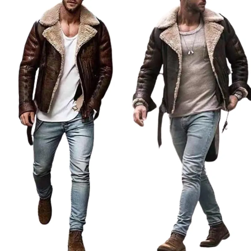 Funki Buys | Jackets | Men's Faux Fur, Faux Leather Jacket