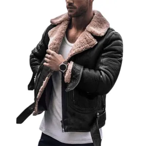 Funki Buys | Jackets | Men's Faux Fur, Faux Leather Jacket