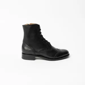 Good Year Welted Boots in Black Leather