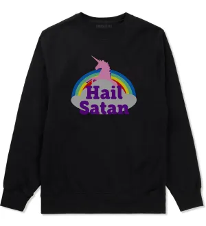 Hail Satan Unicorn Mens Crewneck Sweatshirt