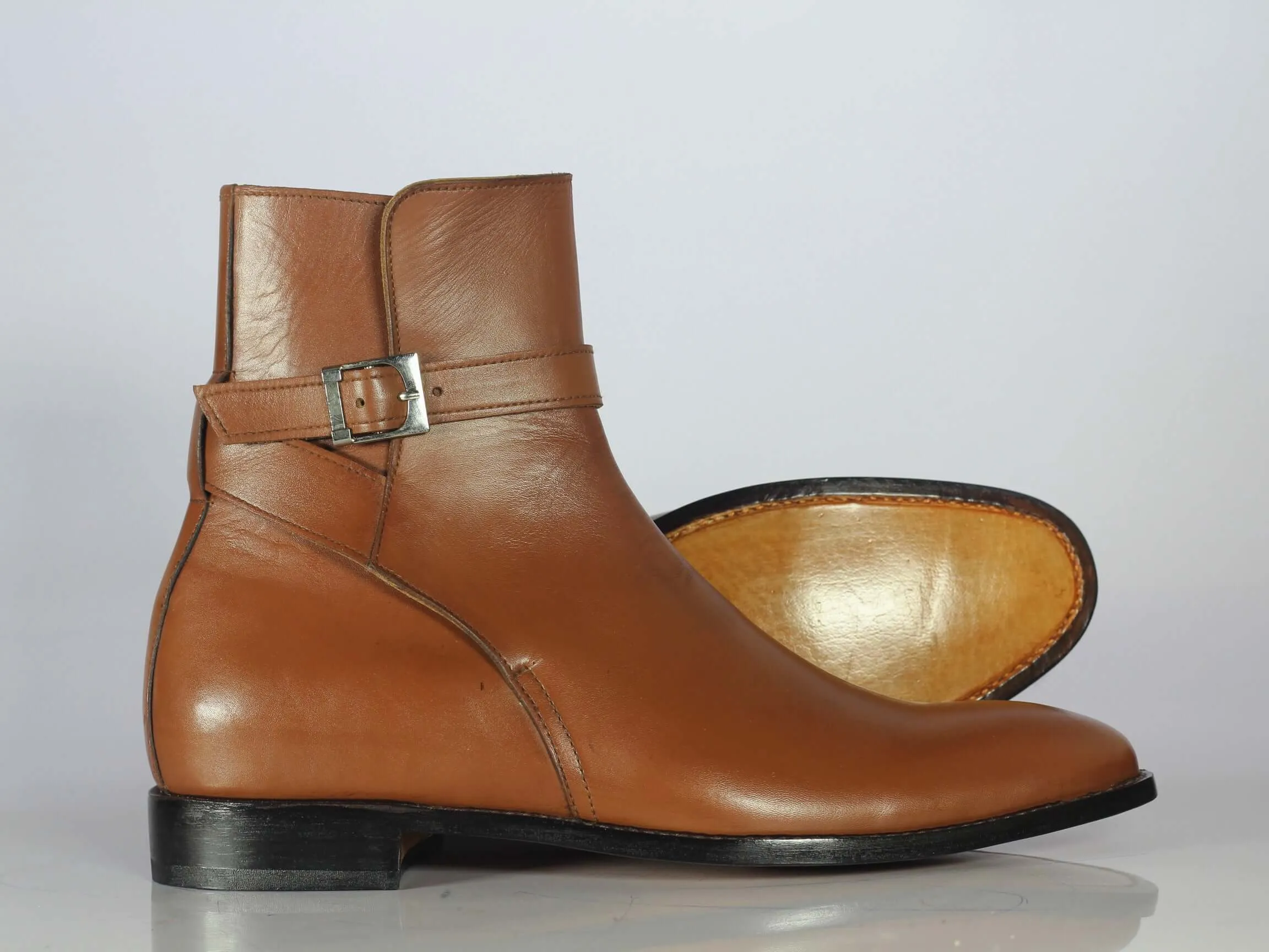 Handmade Brown Jodhpurs Leather Ankle Boots