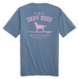 Hang Ten Hound: Pocket Short Sleeve T-Shirt - Slate/Pink