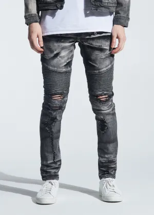 Hayes Biker Denim (Distressed Grey Wash)